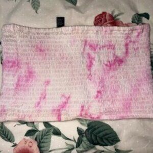 Forever 21 pink and white bandeau